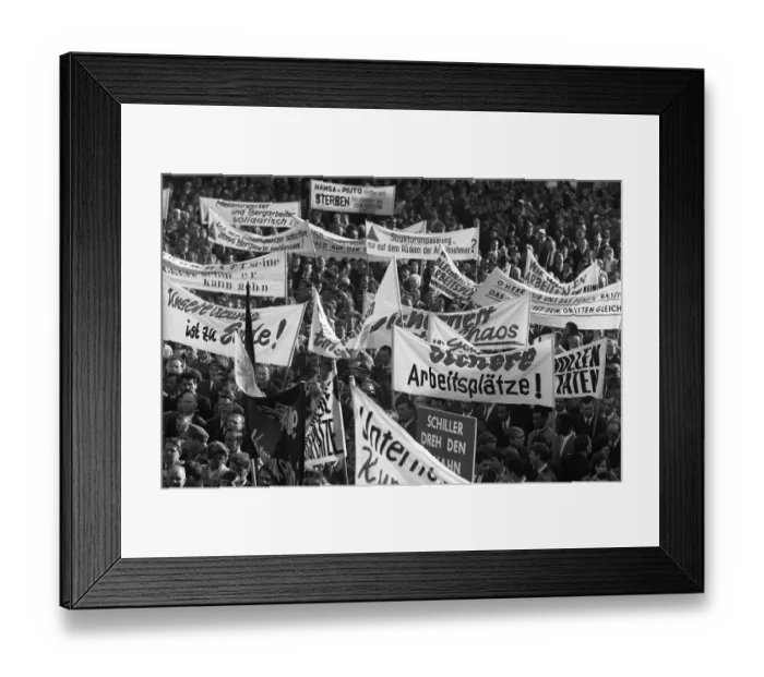 Framed Print : A wave of outrage swept the Ruhr area when the Hansa mine was closed Framed Print : A wave of outrage swept the Ruhr area when the Hansa mine was closed