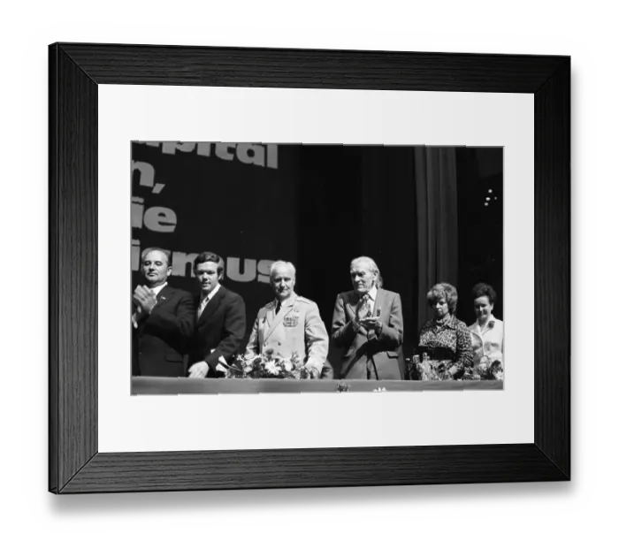 Framed Print : With a delegation from the USSR