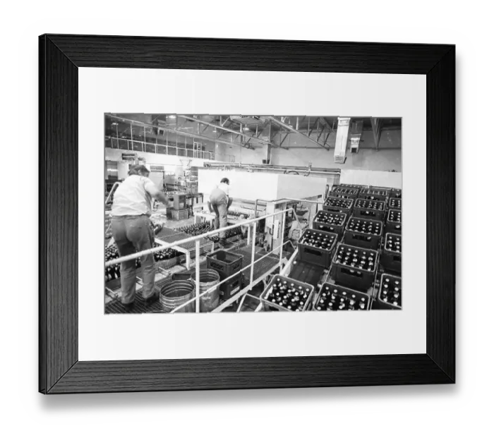 Framed Print : Beer production at the Dortmunder Aktien-Brauerei (DAB) on 29 Framed Print : Beer production at the Dortmunder Aktien-Brauerei (DAB) on 29