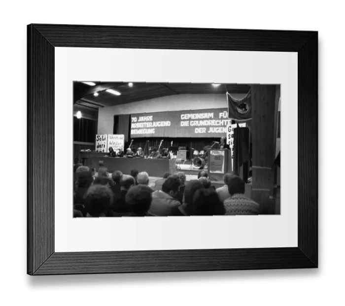 Framed Print : The left-oriented Socialist German Workers Youth (SDAJ)