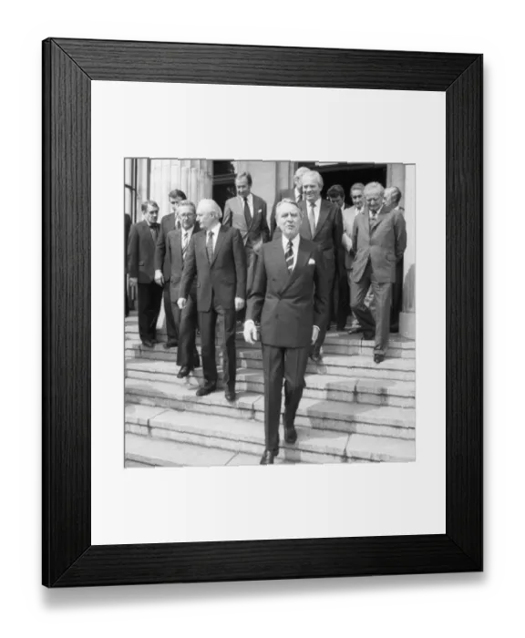 Framed Print : The Krupp group used the visit of the important GDR politician