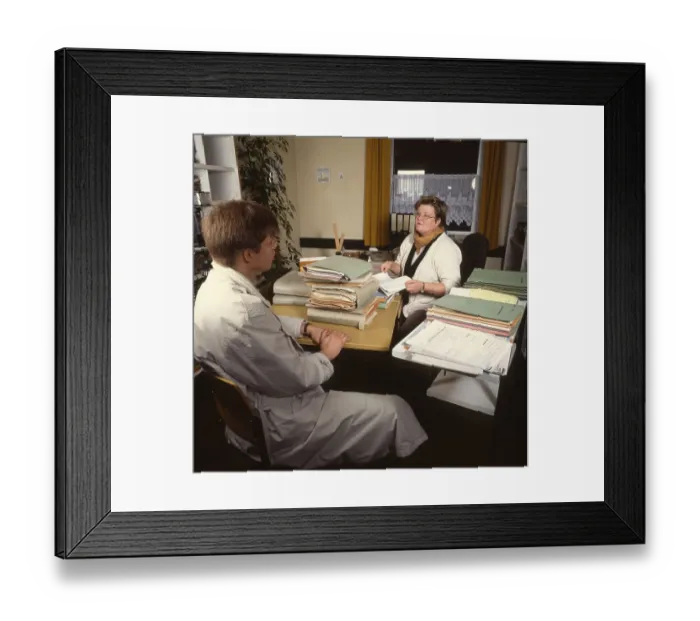 Framed Print : The work of the employees in the tax office