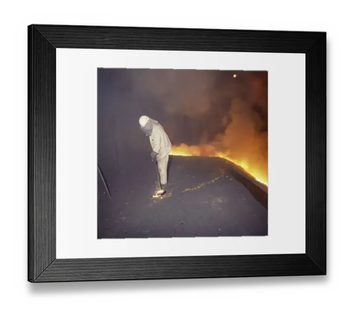 Framed Print : Steel production at Hoesch AG Westfalenhuette on 6