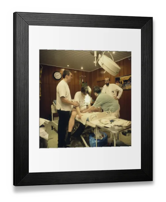 Framed Print : The birth of a child in hospital