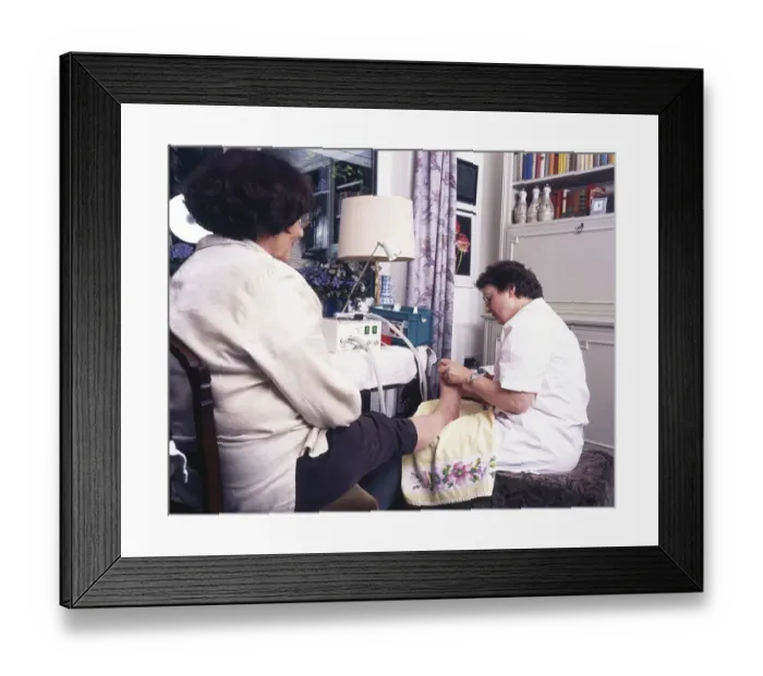 Framed Print : Outpatient foot care, here on 23