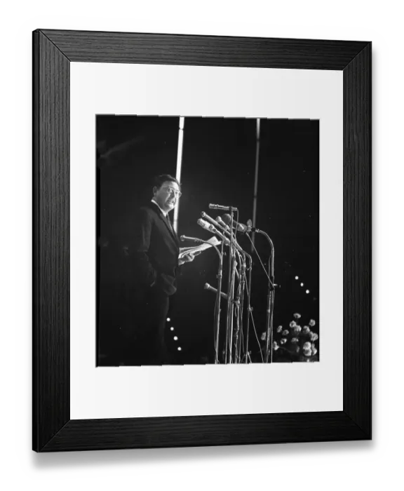 Framed Print : Personalities from politics, business and culture from the years 1965-71