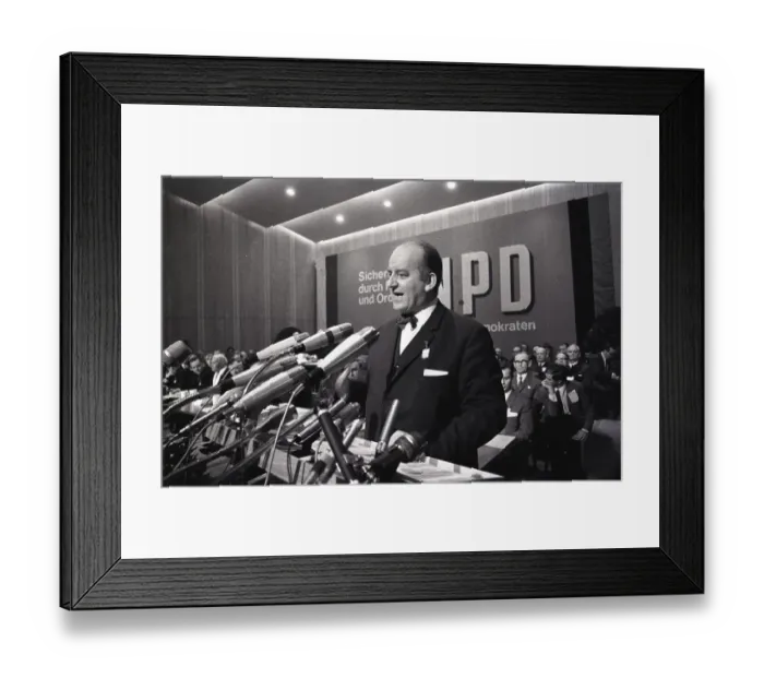 Framed Print : Personalities from politics, economy and culture from the years 1965-71