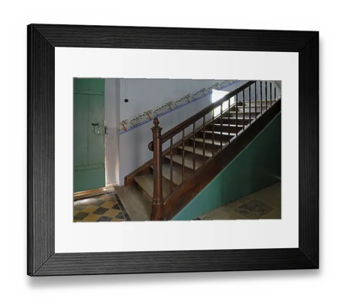 Framed Print : Stairs in the schoolhouse to the upper classroom Framed Print : Stairs in the schoolhouse to the upper classroom