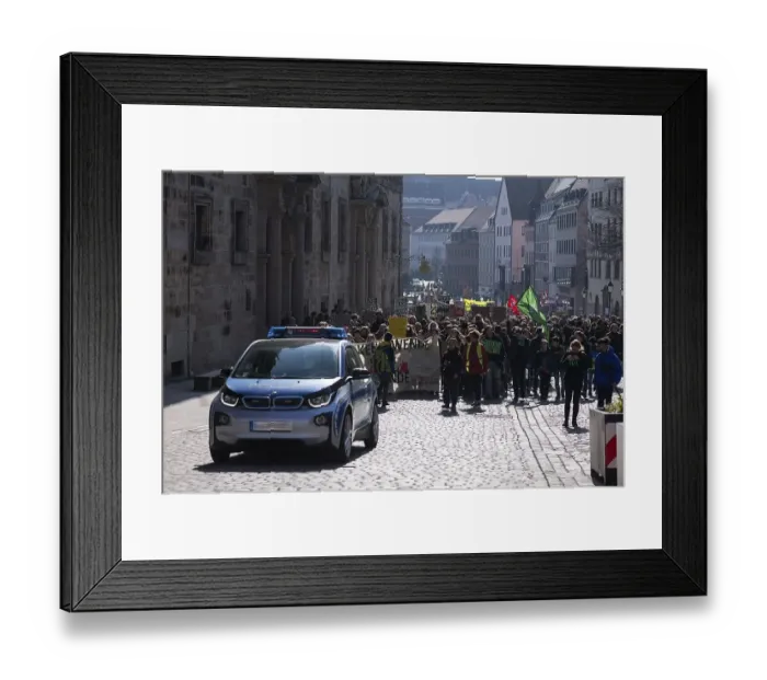 Framed Print : Demonstration fridays for future