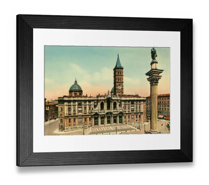 Framed Print : Historical photo around 1930, Basilica di Santa Maria Maggiore