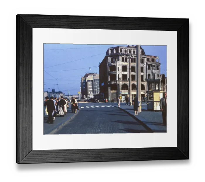 Framed Print : Postplatz with view into Wilsdruffer Strasse