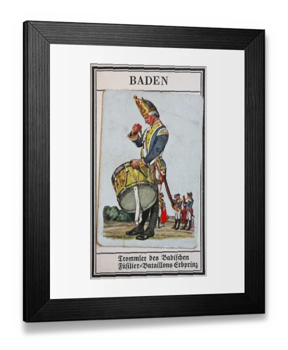 Framed Print : German Uniforms of the 19th century