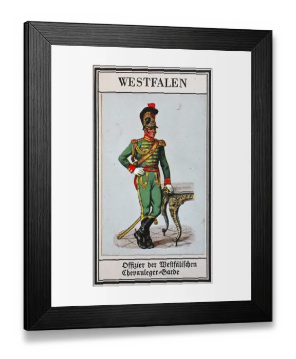 Framed Print : German Uniforms of the 19th century