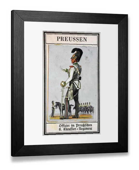 Framed Print : German Uniforms of the 19th century