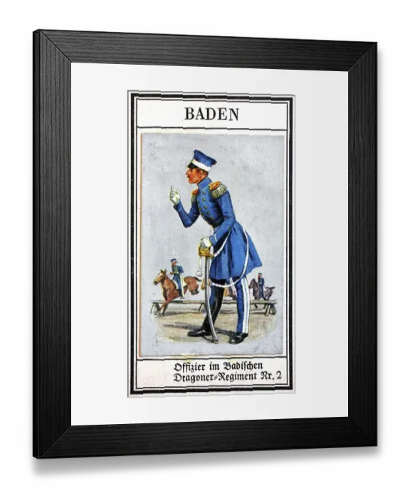Framed Print : German Uniforms of the 19th century