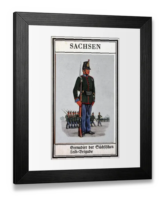 Framed Print : German uniforms of the 19th century