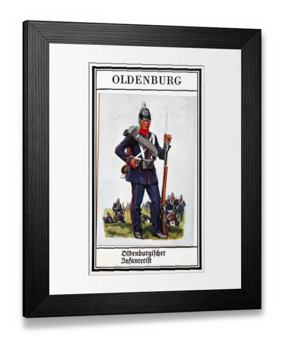 Framed Print : German uniforms of the 19th century Framed Print : German uniforms of the 19th century