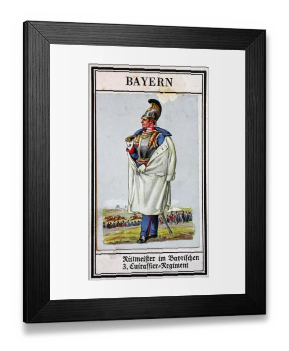 Framed Print : German Uniforms of the 19th century