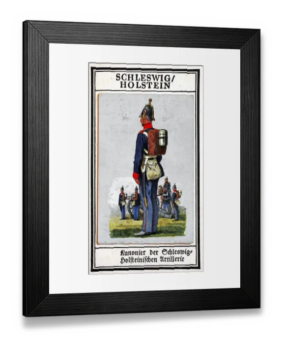 Framed Print : German Uniforms of the 19th century