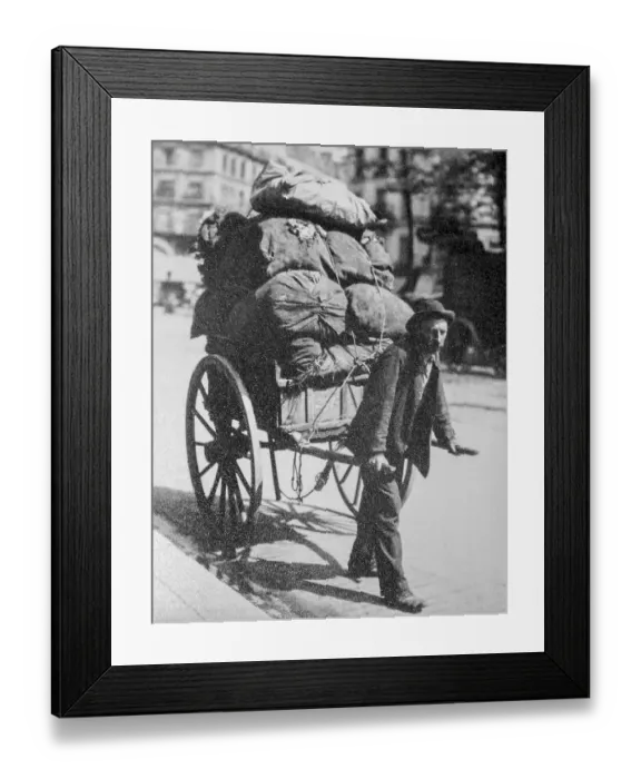 Framed Print : 19th century photo of rag-and-bone man Framed Print : 19th century photo of rag-and-bone man