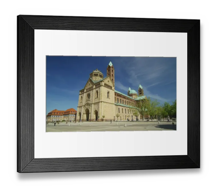 Framed Print : Facade and cobbled square of the famous UNESCO world heritage Speyer Cathedral Framed Print : Facade and cobbled square of the famous UNESCO world heritage Speyer Cathedral