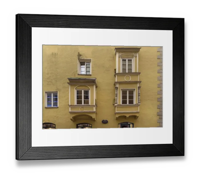 Framed Print : Renaissance bay window from 1537 on the historic Old Toll House Framed Print : Renaissance bay window from 1537 on the historic Old Toll House