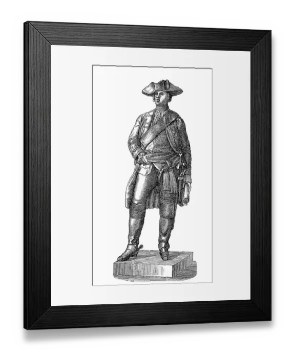 Framed Print : Winterfeldt Monument on Zietenplatz in Berlin's Mitte district commemorates the Prussian general Hans Karl von