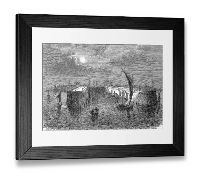 Framed Print : The pier of Wilhelmshaven, Wilhelmshafen