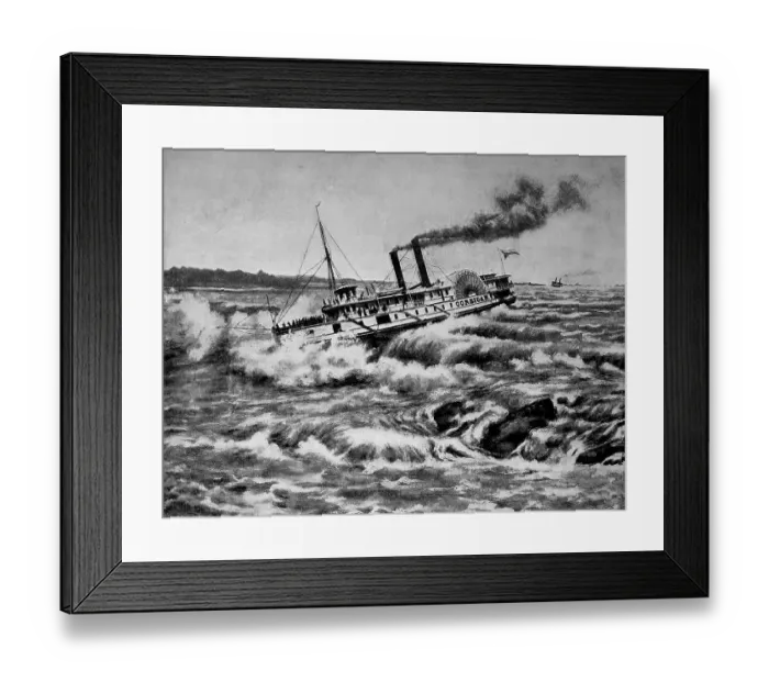Framed Print : Down the Rapids of the Sant Lorenz River by Steamer Framed Print : Down the Rapids of the Sant Lorenz River by Steamer