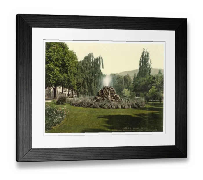 Framed Print : Fountain in Lichtental Allee in Baden-Baden Framed Print : Fountain in Lichtental Allee in Baden-Baden