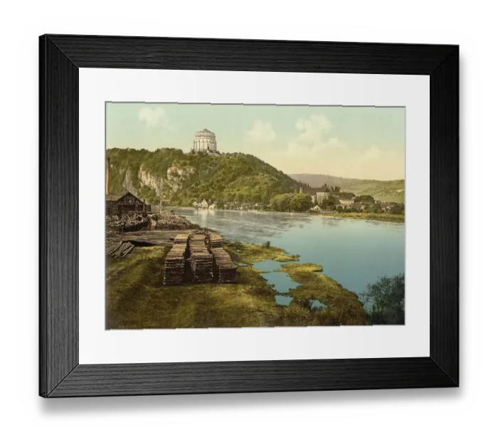 Framed Print : Sawmill, Liberation Hall and Danube near Kelheim in Bavaria Framed Print : Sawmill, Liberation Hall and Danube near Kelheim in Bavaria