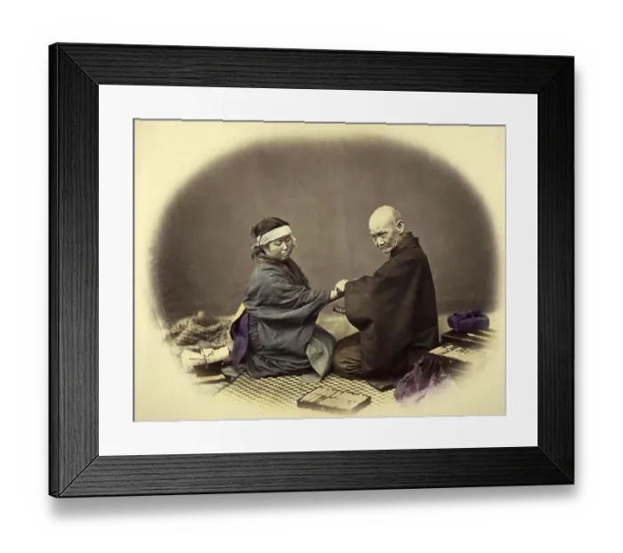 Framed Print : Japanese Doctor and Patient, 1868