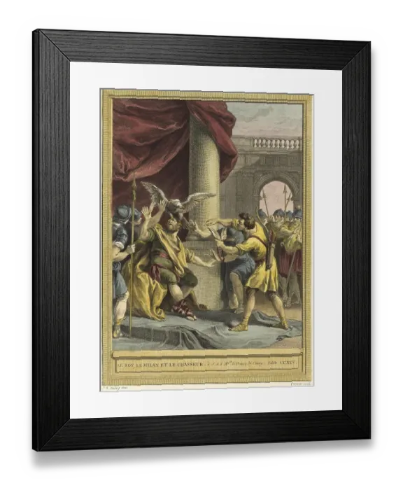Framed Print : The King, the Dragon and the Hunter Framed Print : The King, the Dragon and the Hunter