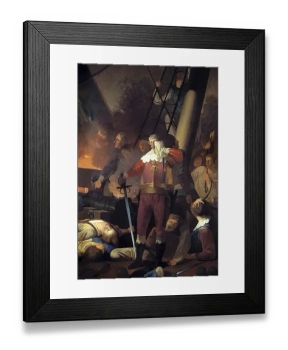Framed Print : Christian IV on the Trinity at the Battle of Koldberg Heath 1644