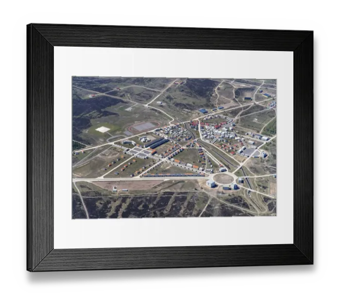Framed Print : Aerial view of the Army Combat Training Centre Framed Print : Aerial view of the Army Combat Training Centre