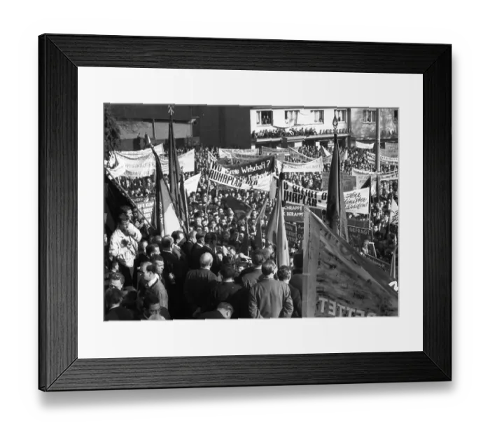 Framed Print : A wave of outrage swept the Ruhr area when the Hansa mine was closed