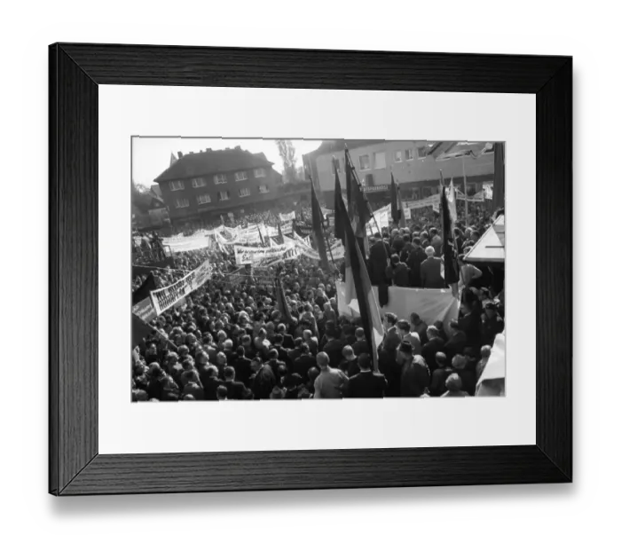 Framed Print : A wave of outrage swept the Ruhr area when the Hansa mine was closed