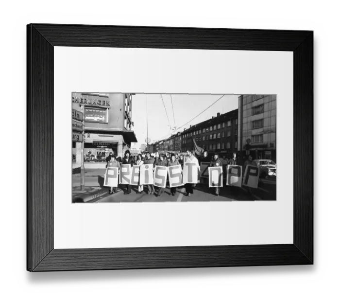 Framed Print : DKP supporters and functionaries demonstrated for a price freeze of communal and general prices on 18