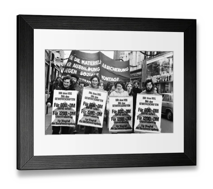 Framed Print : Students, mostly from universities in North Rhine-Westphalia