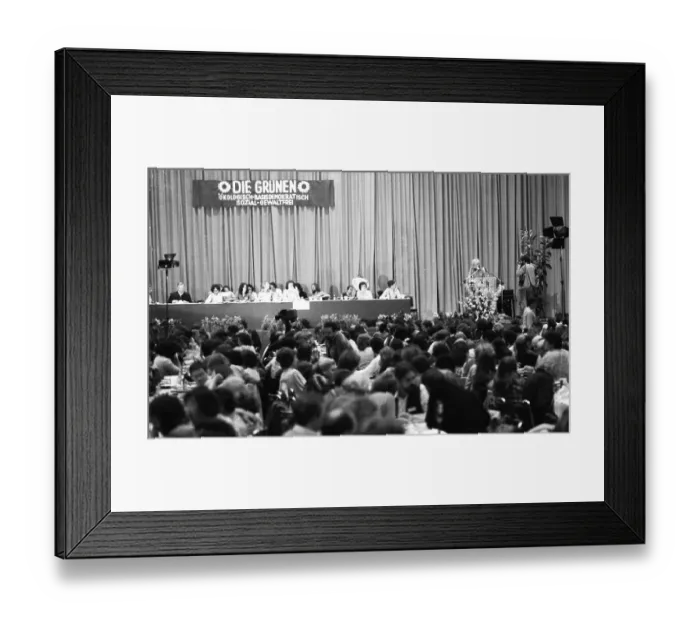 Framed Print : Federal Party Congress The Greens in the Westfalenhalle on 21