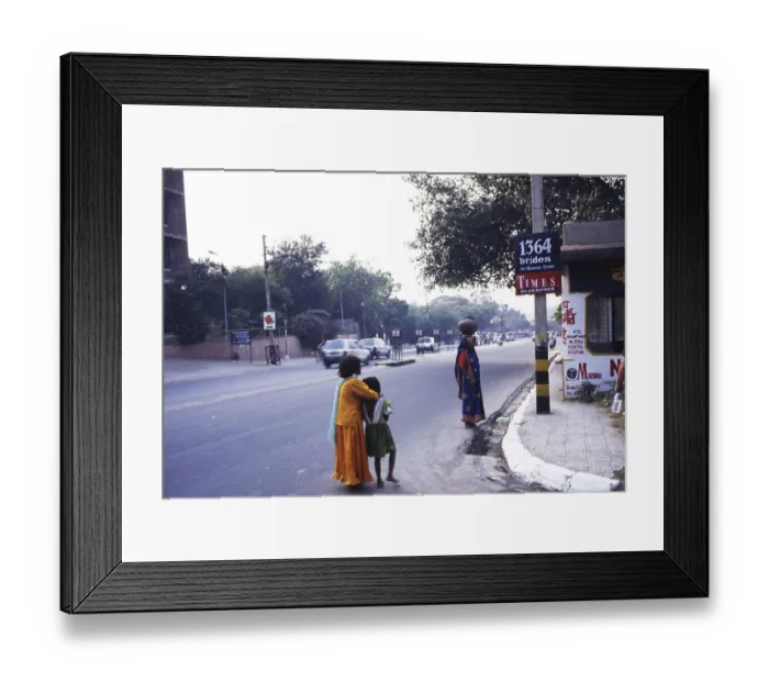 Framed Print : Traffic, here in New Delhi, Agra and Central India in October 1999 Framed Print : Traffic, here in New Delhi, Agra and Central India in October 1999