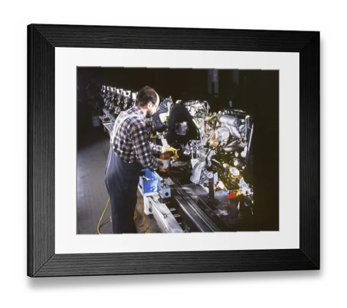 Framed Print : Industry, production, automation of the car industry