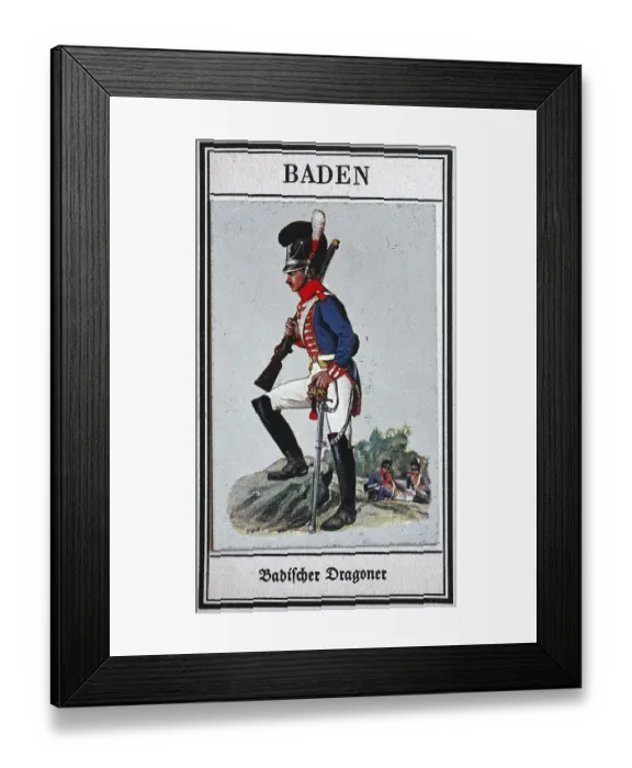 Framed Print : German uniforms of the 19th century