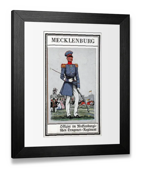 Framed Print : German Uniforms of the 19th century