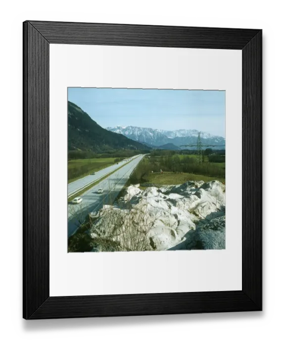 Framed Print : Glacial polish on the Inntal motorway