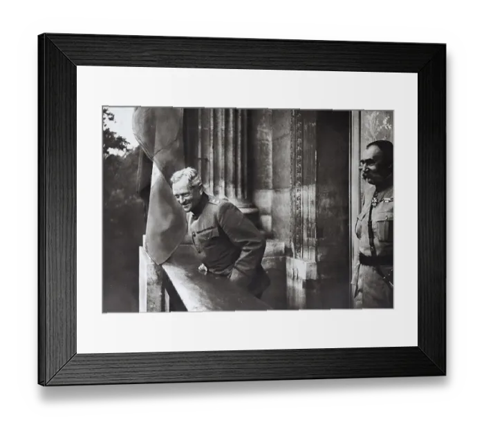 Framed Print : General Pershing at the hotel Crillon balcony Framed Print : General Pershing at the hotel Crillon balcony