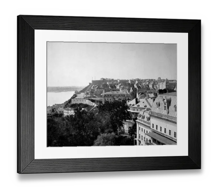 Framed Print : View from Laval University of part of Quebec City and St