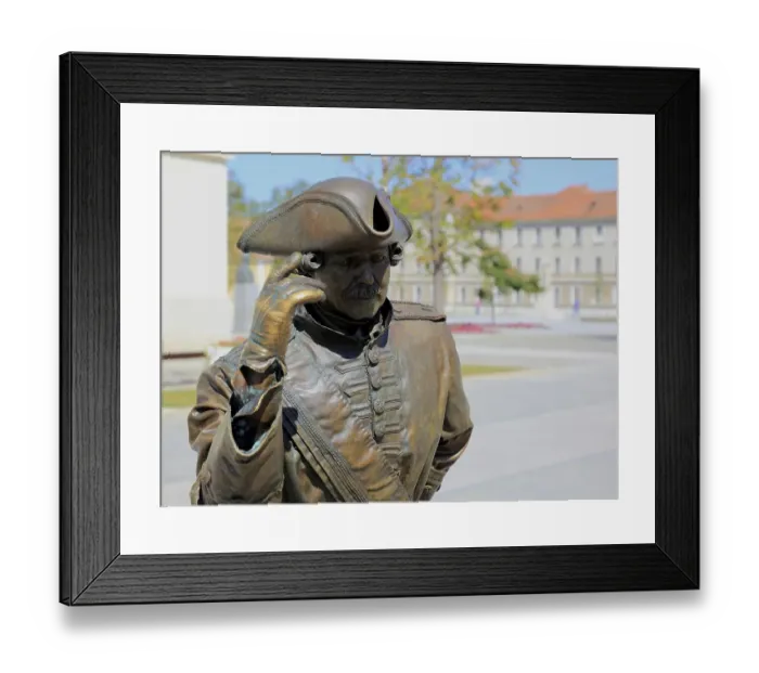 Framed Print : Bronze figure in the historic fortress of Alba Iulia Framed Print : Bronze figure in the historic fortress of Alba Iulia