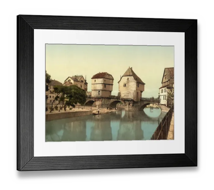 Framed Print : The bridge houses at the old Nahe bridge in Bad Kreuznach Framed Print : The bridge houses at the old Nahe bridge in Bad Kreuznach
