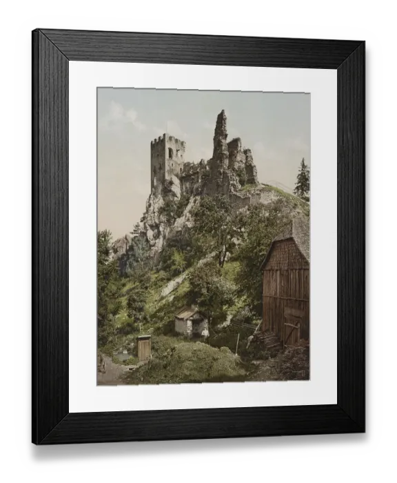 Framed Print : Ruin Weissenstein near Regen in the Bavarian Forest